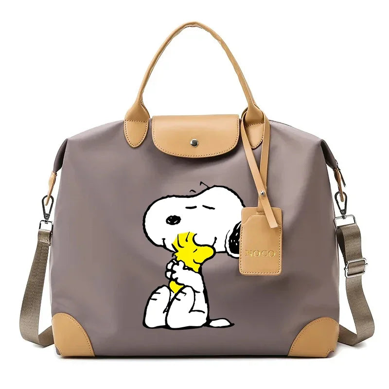 Cartoon Dog Travel Duffel Bag – Lightweight Oxford Weekender (16.1”)