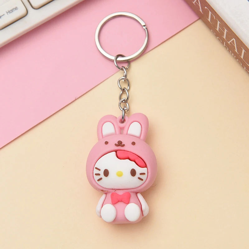 Kawaii Cartoon Character Keychain – Cute Backpack & Car Charm Gift