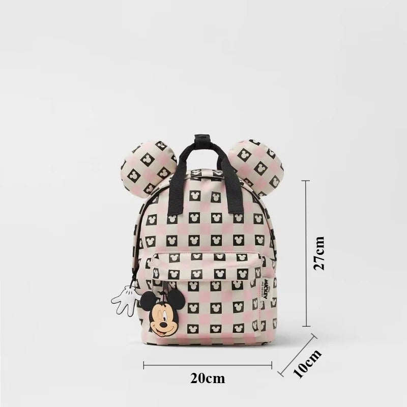 Cartoon Mouse Canvas Backpack – Large Capacity School & Travel Bag