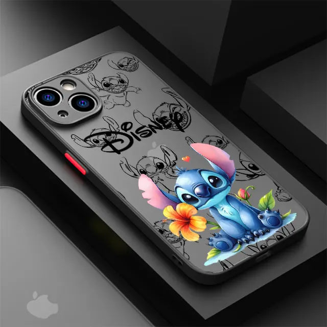 Matte Shockproof Cartoon Case – Cute Protective Cover for iPhone 15 & 16 Series