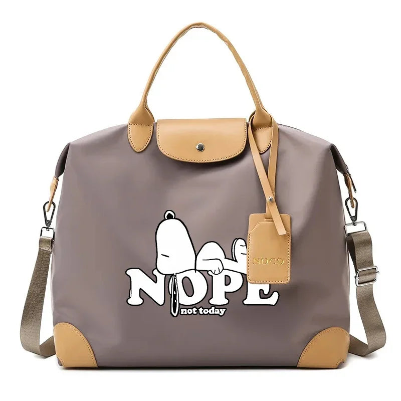Cartoon Dog Travel Duffel Bag – Lightweight Oxford Weekender (16.1”)