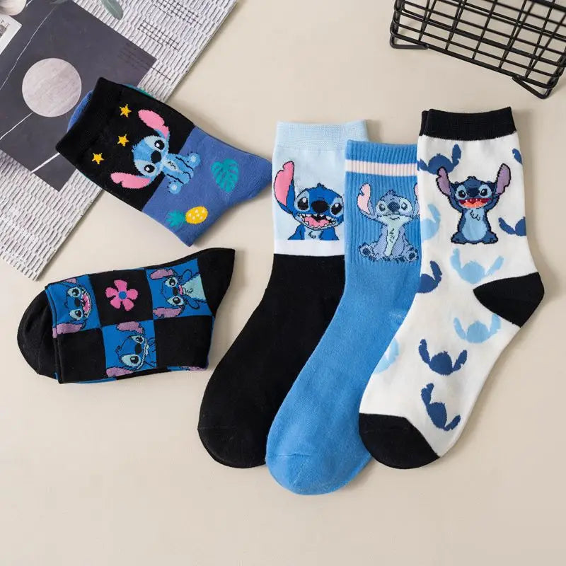 5 Pairs of Cute Cartoon Patterned Socks – Soft, Comfy, and Stylish