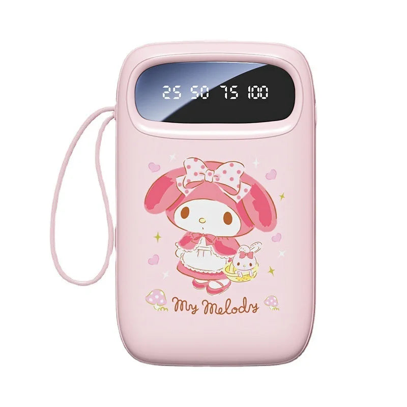 Kawaii Character Power Bank – Multi-Port Charger (Type-C, Lightning & USB)