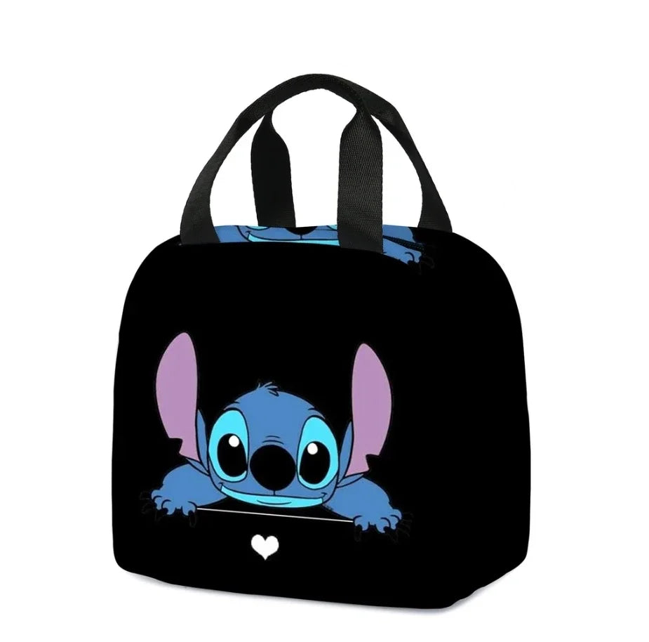Blue Alien Cartoon Lunch Bag – Insulated Kids Cooler Tote