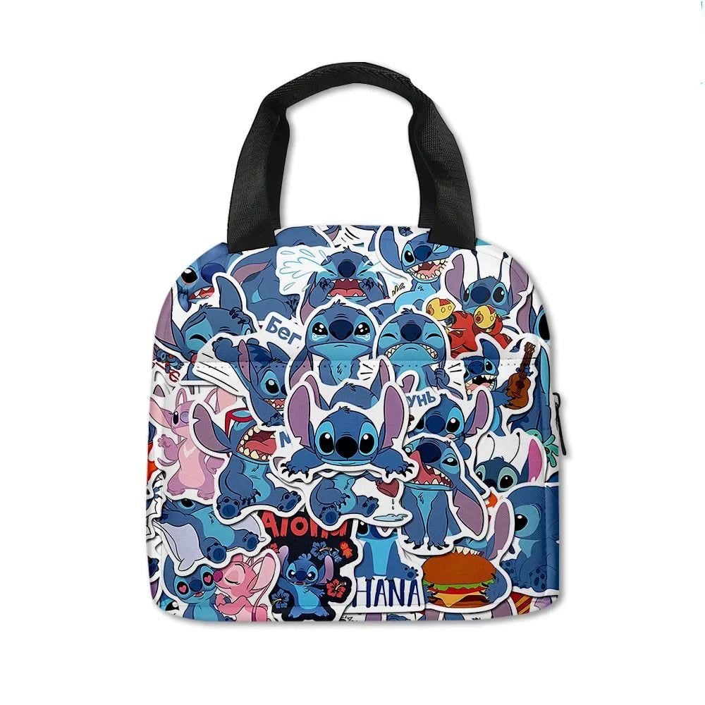 Blue Alien Cartoon Lunch Bag – Insulated Kids Cooler Tote