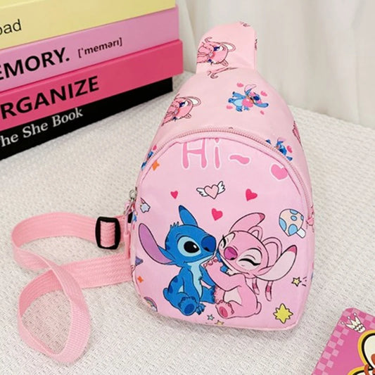 Cartoon Bear & Bunny Sling Chest Bag – Cute Anime Style Crossbody with Coin Pouch
