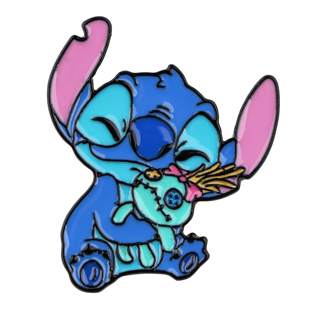 Cute Blue Alien Enamel Pin – Cartoon Lapel Brooch for Bags & Jackets