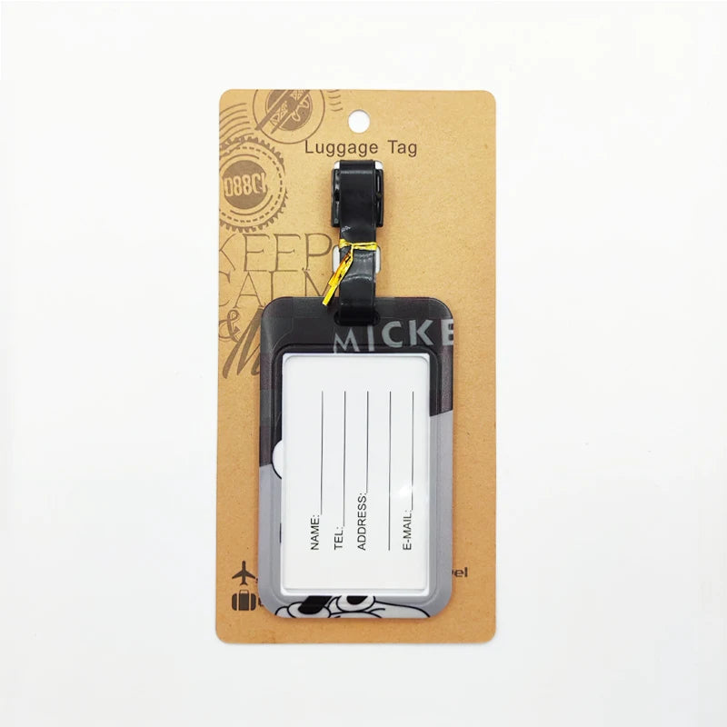 Cartoon Ears Luggage Tag – Travel Bag ID Label for Suitcases