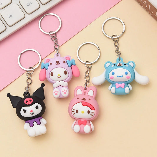 Kawaii Cartoon Character Keychain – Cute Backpack & Car Charm Gift