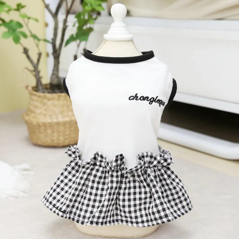 Strawberry Bow Pet Dress – Cute Summer Dog Outfit