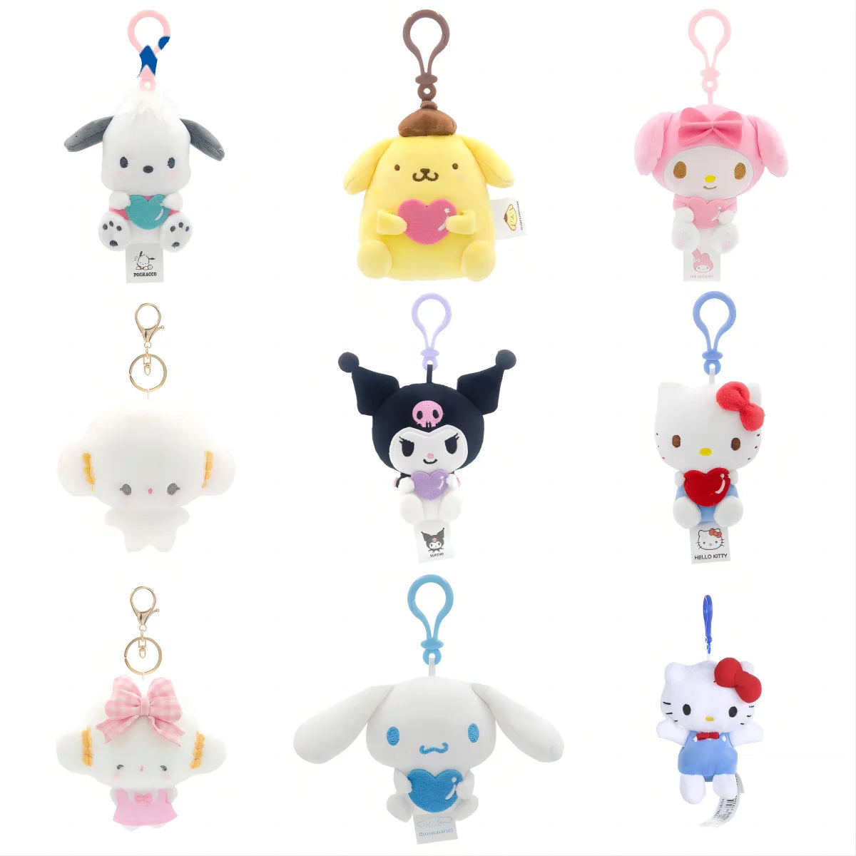 Kawaii Plush Character Bag Pendant – 14cm Cute Backpack Decoration