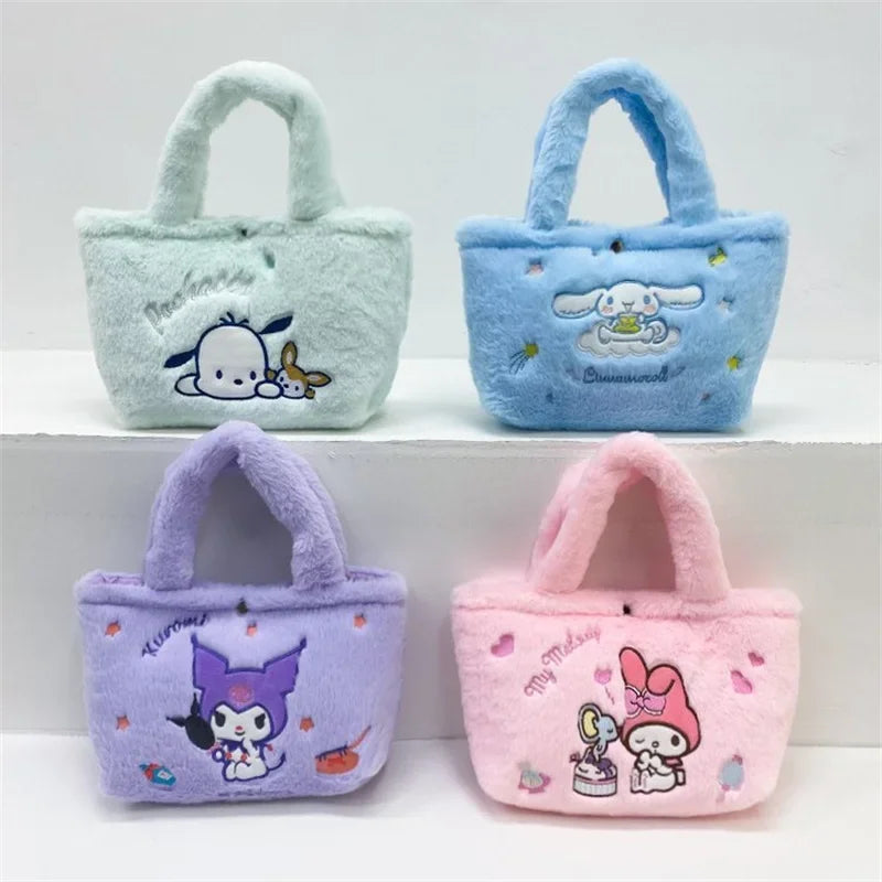 Kawaii Plush Cartoon Handbag – Soft Shoulder Bag for Girls