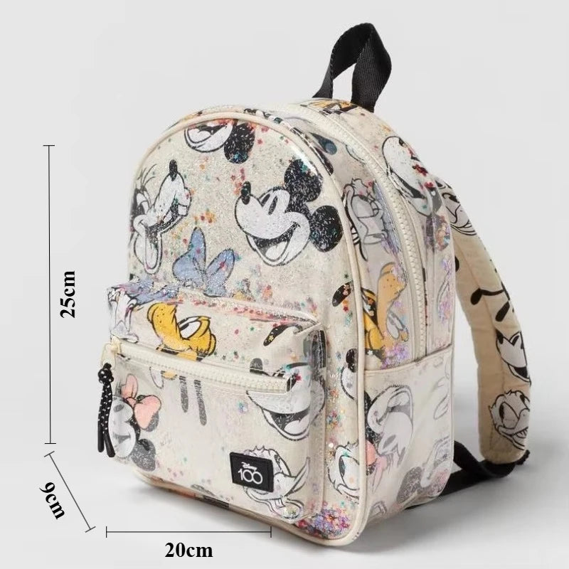 Cartoon Mouse Canvas Backpack – Large Capacity School & Travel Bag