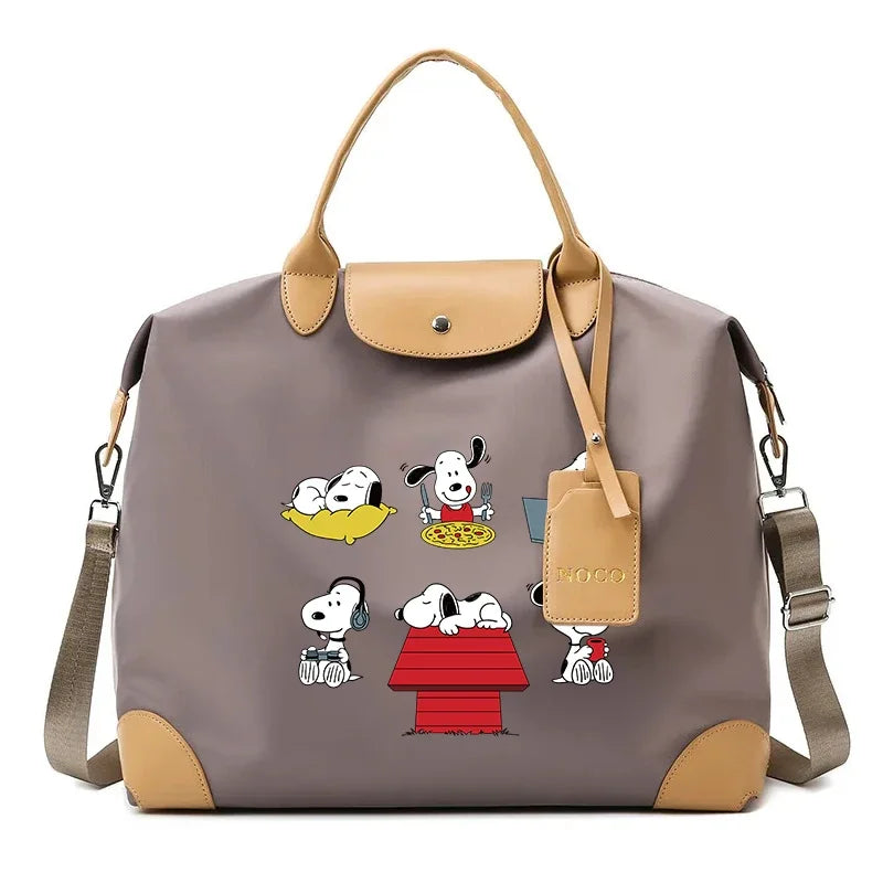 Cartoon Dog Travel Duffel Bag – Lightweight Oxford Weekender (16.1”)