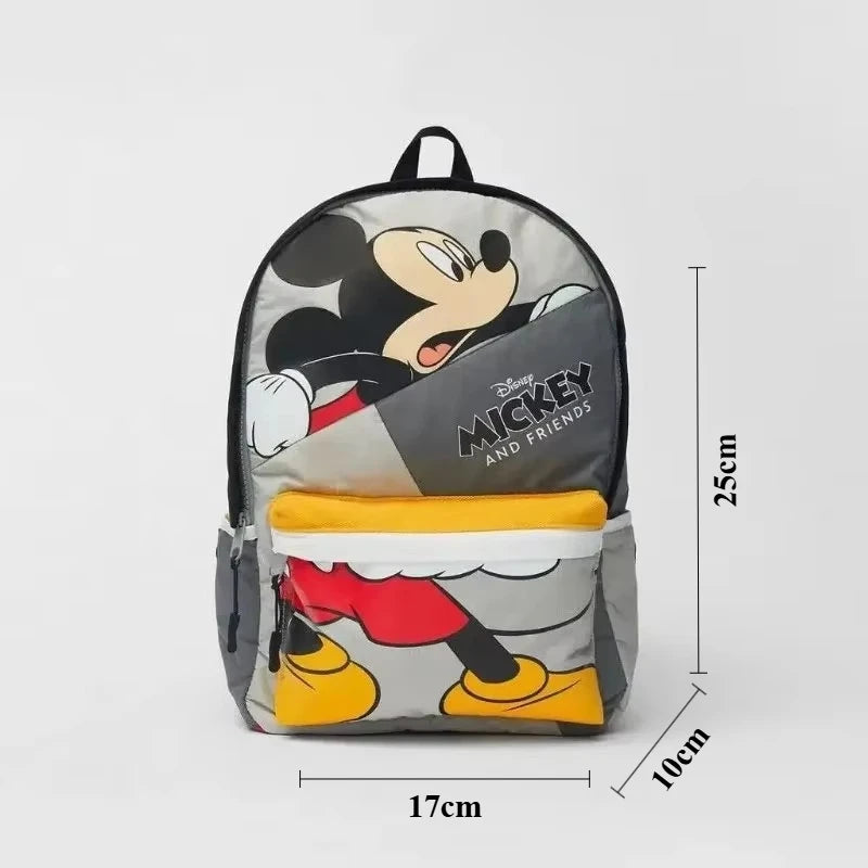 Cartoon Mouse Canvas Backpack – Large Capacity School & Travel Bag