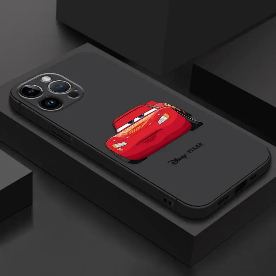Red Race Car Phone Case – Soft Protective Cover for iPhone 15 & 16 Series