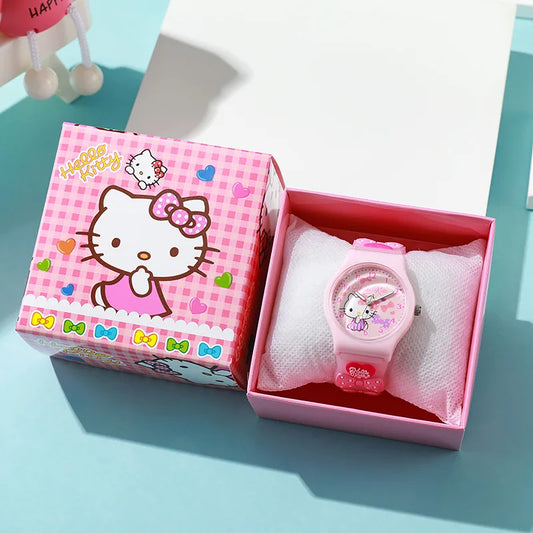 Kawaii 3D Cartoon Watch for Girls – Silicone Band with Gift Box