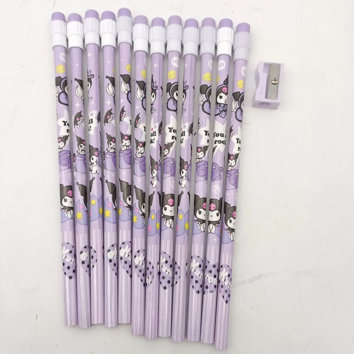 12-Piece Kawaii Cartoon Pencil & Case Set – Cute Stationery Gift Box