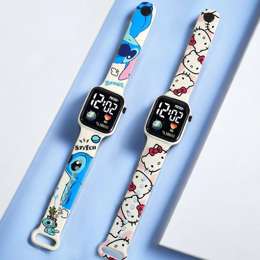 Cute Digital LED Watch – Waterproof Silicone Watch for Kids & Girls