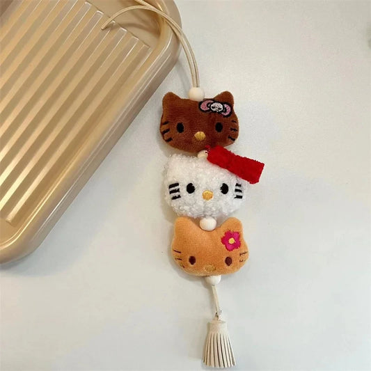 Kawaii Cartoon Cat Keychain – Cute Bag & Car Charm Pendant
