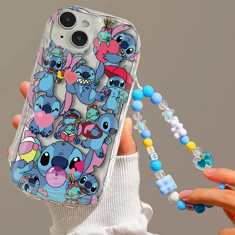 Cute Blue Cartoon Phone Case – Soft TPU Cover for iPhone 15 Series