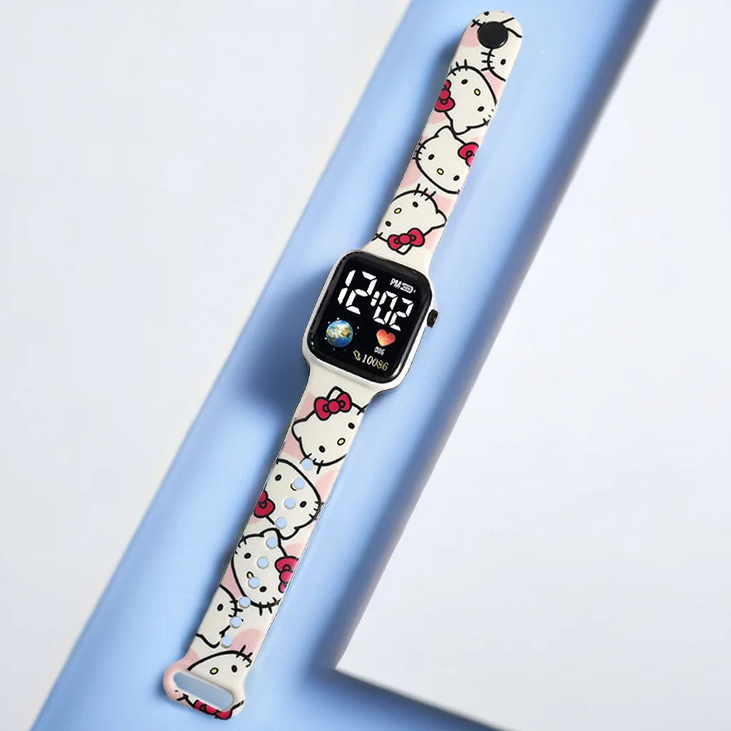 Cute Digital LED Watch – Waterproof Silicone Watch for Kids & Girls