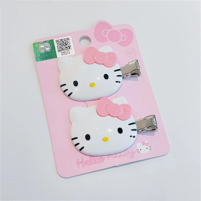 Kawaii Cartoon Hair Clip & Scrunchie Set – Cute Bow & Kitty-Inspired Design