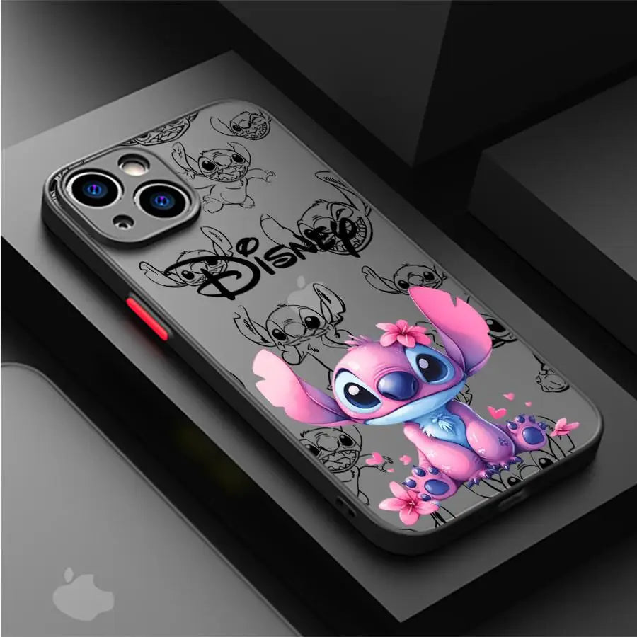 Matte Shockproof Cartoon Case – Cute Protective Cover for iPhone 15 & 16 Series