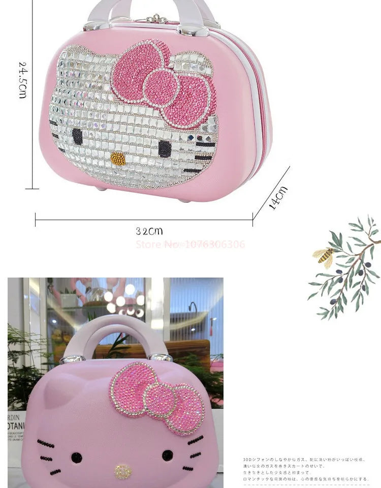 Pink Kawaii Makeup Bag – Large Capacity Travel Organizer