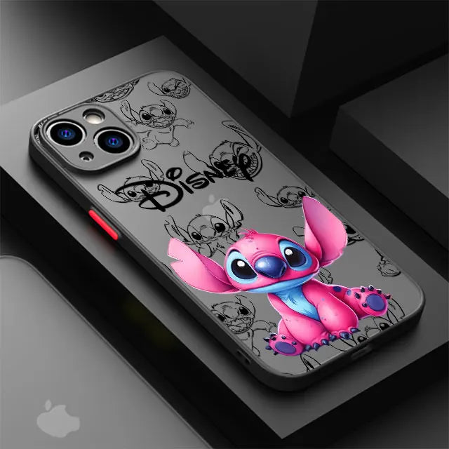 Matte Shockproof Cartoon Case – Cute Protective Cover for iPhone 15 & 16 Series