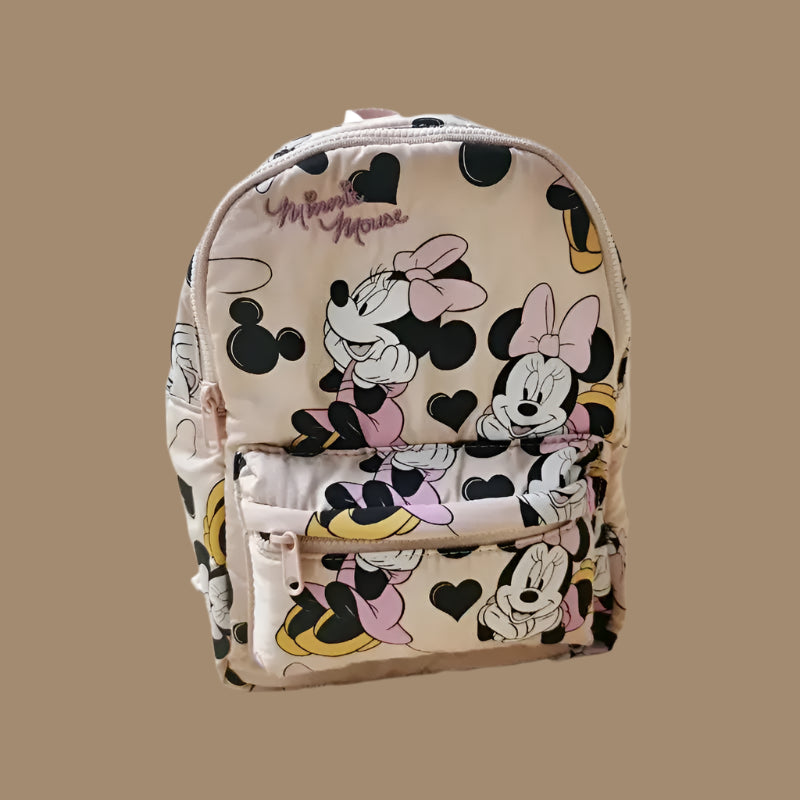 Cartoon Mouse Canvas Backpack – Large Capacity School & Travel Bag