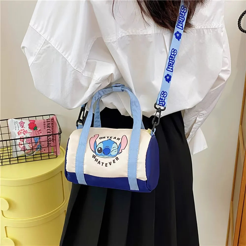 Cartoon Canvas Bucket Bag – Cute Stitch-Inspired Satchel