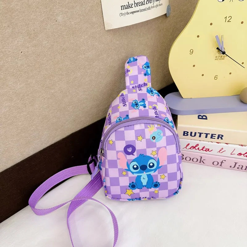 Cartoon Bear & Bunny Sling Chest Bag – Cute Anime Style Crossbody with Coin Pouch