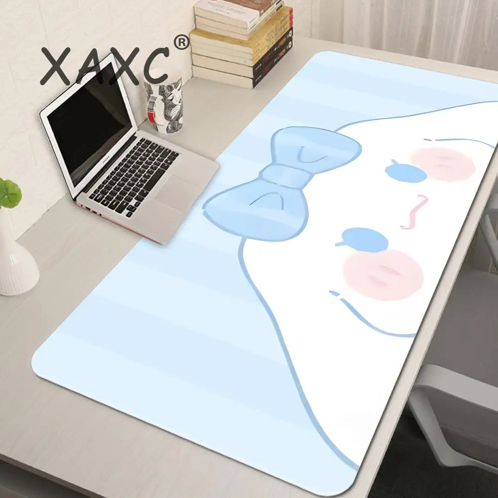 Kawaii Cat & Bunny Desk Mouse Pad – Multiple Sizes, Anti-Slip Gaming Mat