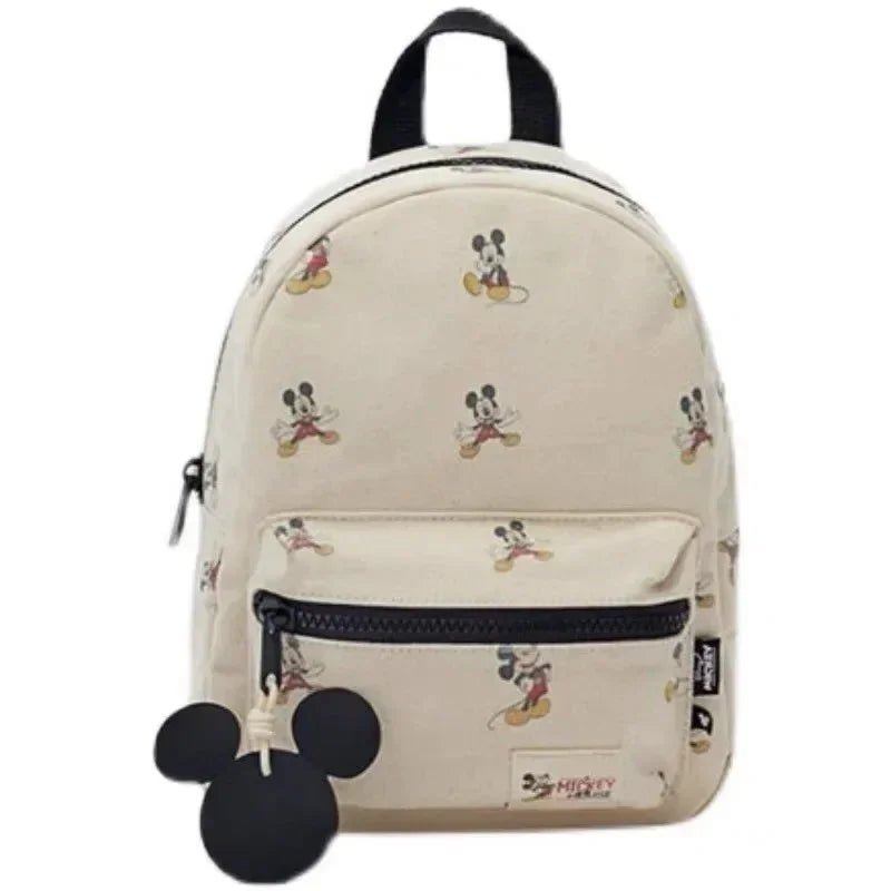 Cartoon Mouse Canvas Backpack – Large Capacity School & Travel Bag