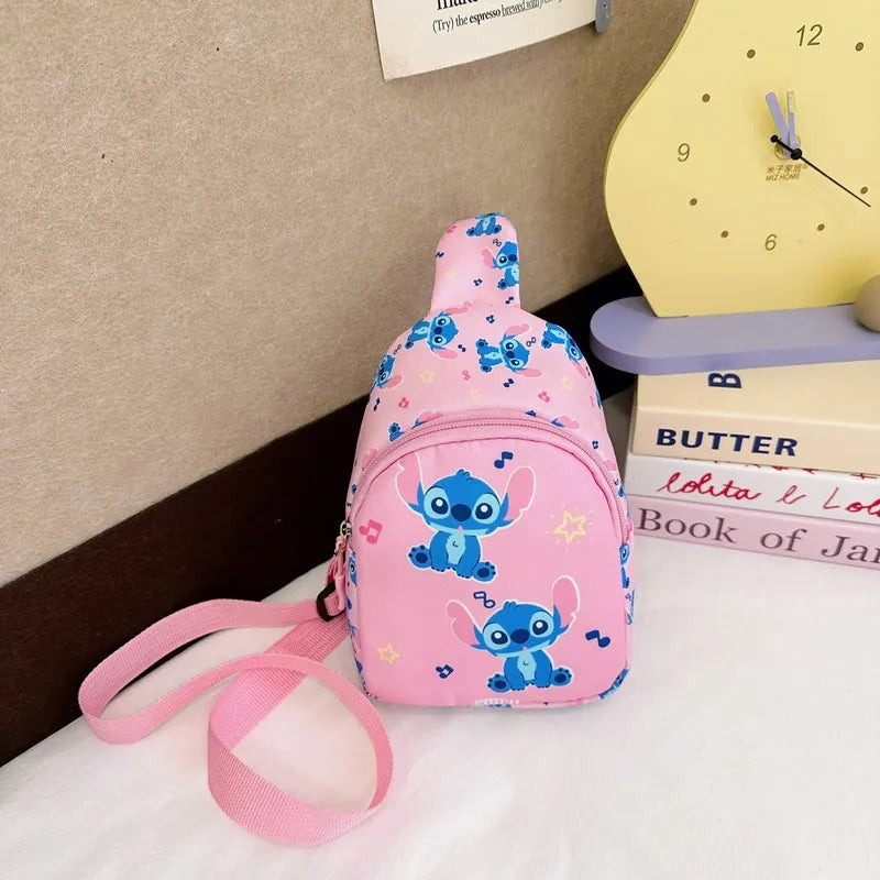 Cartoon Bear & Bunny Sling Chest Bag – Cute Anime Style Crossbody with Coin Pouch