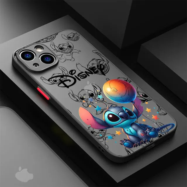 Matte Shockproof Cartoon Case – Cute Protective Cover for iPhone 15 & 16 Series