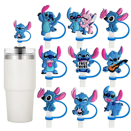 awaii Cartoon Straw Cap Set – Reusable Drink Cover for Cups & Tumblers