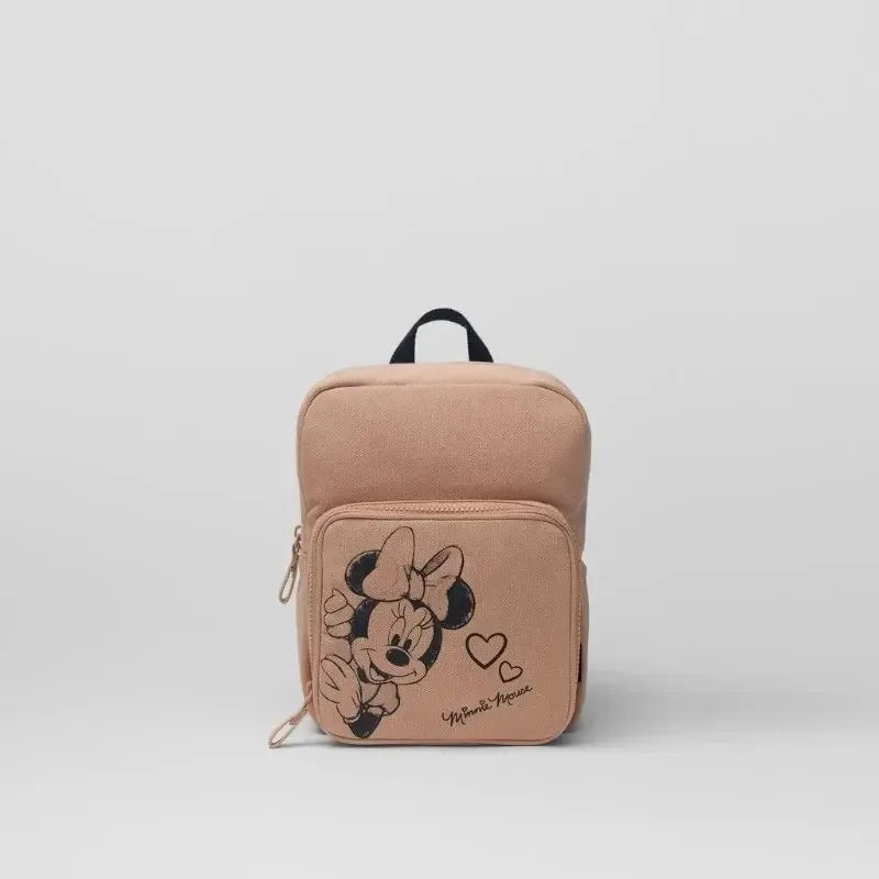 Cartoon Mouse Canvas Backpack – Large Capacity School & Travel Bag