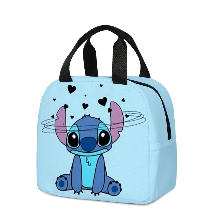 Blue Alien Cartoon Lunch Bag – Insulated Kids Cooler Tote