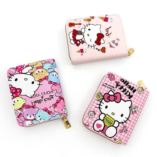 Kawaii Cartoon Coin Wallet – Cute PU Leather Folding Pouch for Girls