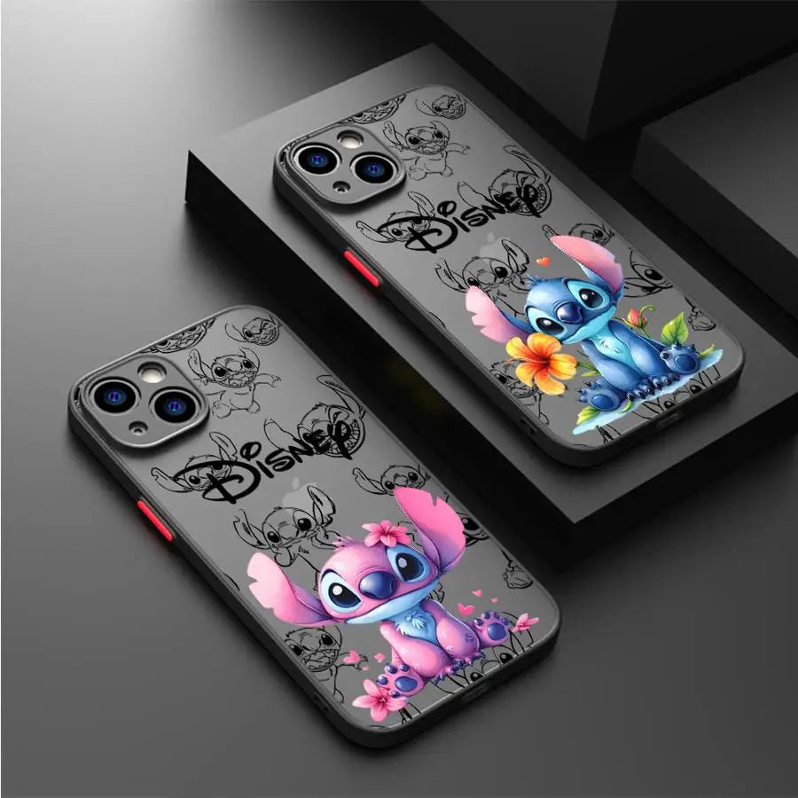 Matte Shockproof Cartoon Case – Cute Protective Cover for iPhone 15 & 16 Series