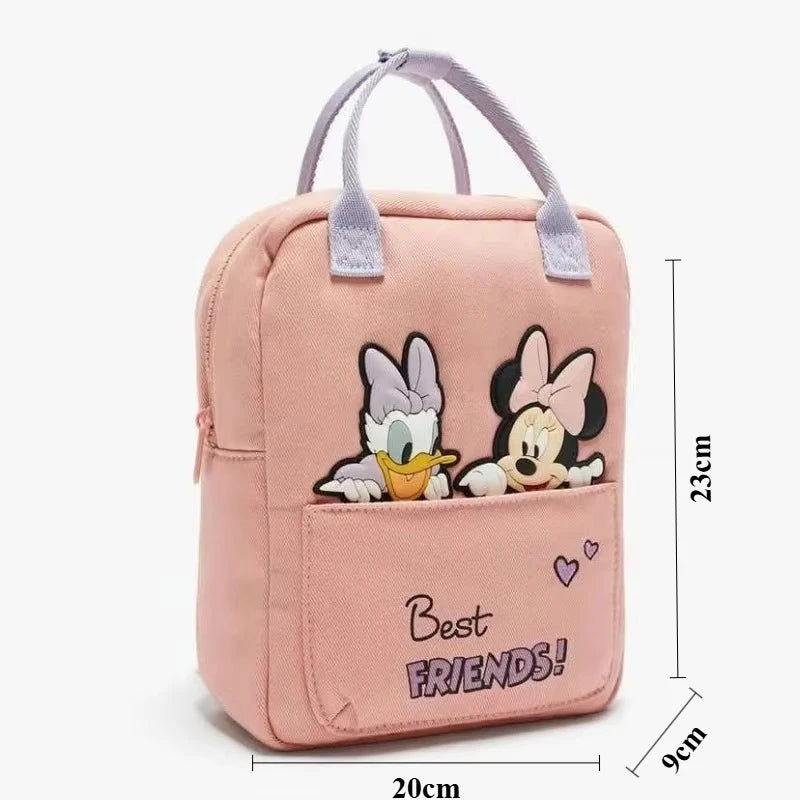 Cartoon Mouse Canvas Backpack – Large Capacity School & Travel Bag
