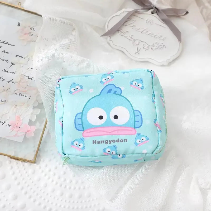 Kawaii Pink Pouch – Small Storage Bag with Zipper