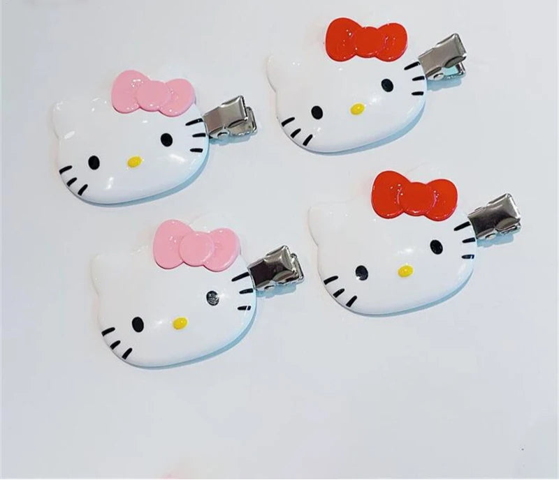 Kawaii Cartoon Hair Clip & Scrunchie Set – Cute Bow & Kitty-Inspired Design