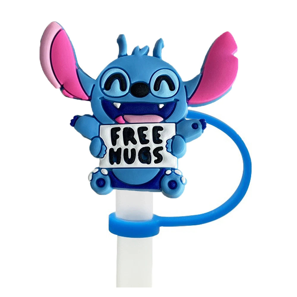 awaii Cartoon Straw Cap Set – Reusable Drink Cover for Cups & Tumblers