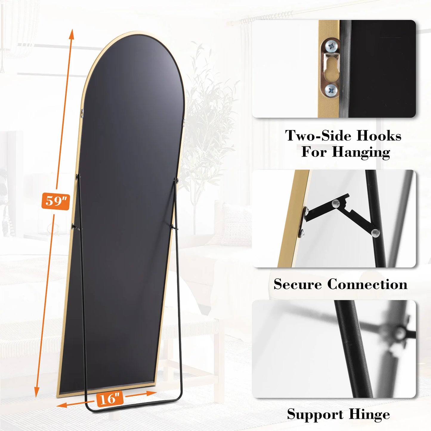 Full Body Wall Mirror – 59” x 16”