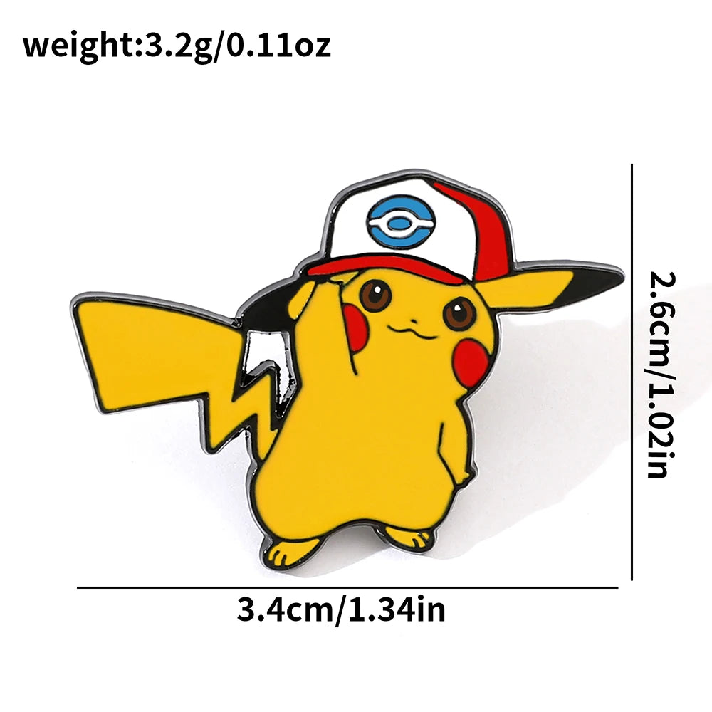 5 Cute Cartoon Brooch Set – Anime Style Metal Pins for Clothes, Bags, & Gifts