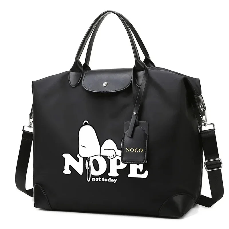 Cartoon Dog Travel Duffel Bag – Lightweight Oxford Weekender (16.1”)
