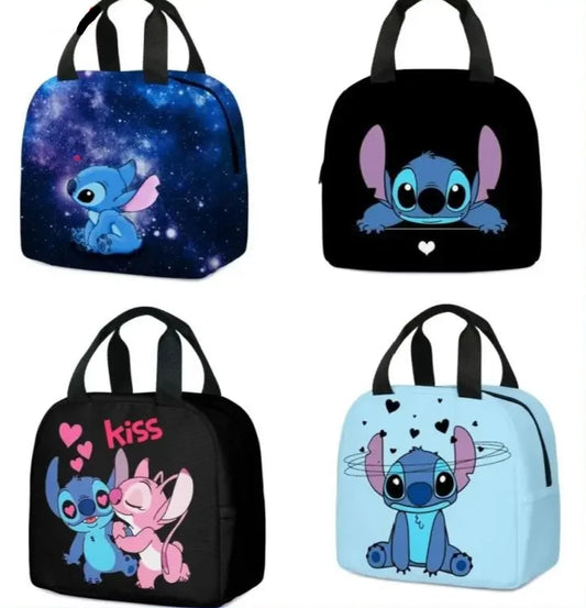 Blue Alien Cartoon Lunch Bag – Insulated Kids Cooler Tote